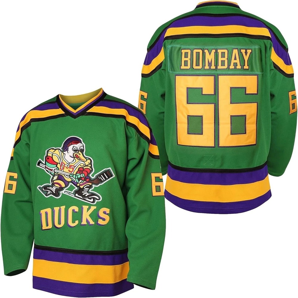 The Mighty Ducks Hockey Jersey #66 Gordon Bombay Size XXL Athletic - Picture 1 of 9